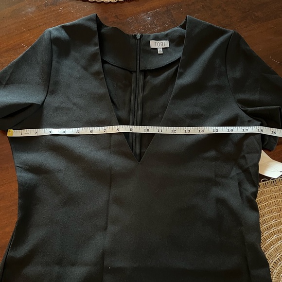 NWT Sexy Deep Cut Black dress - Picture 6 of 6